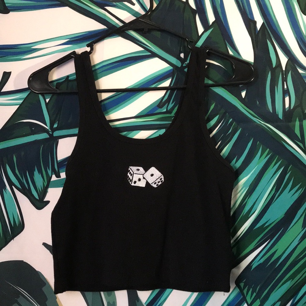 Black top with dice detail